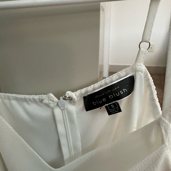 Blue Blush white tie front romper - Picture 2 of 3